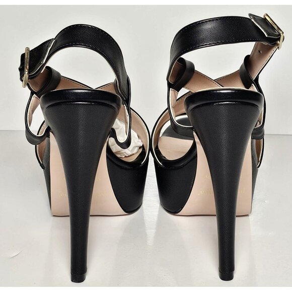 PRIMADONNA COLLECTION WOMEN EURO SIZE BLACK CRISS CROSS STRAPS NEW BOX 00313 - Picture 6 of 12
